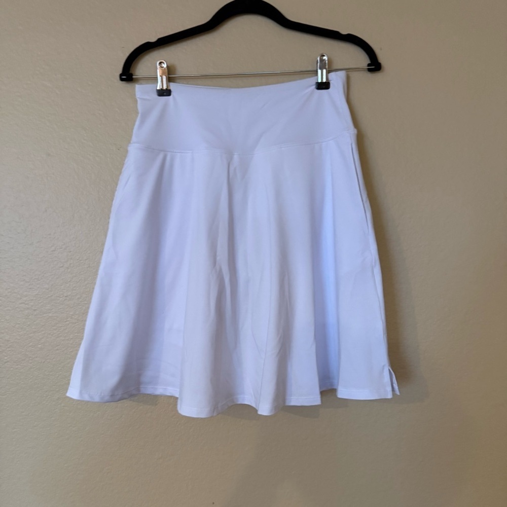 White A-Line Sports Skirt Size L